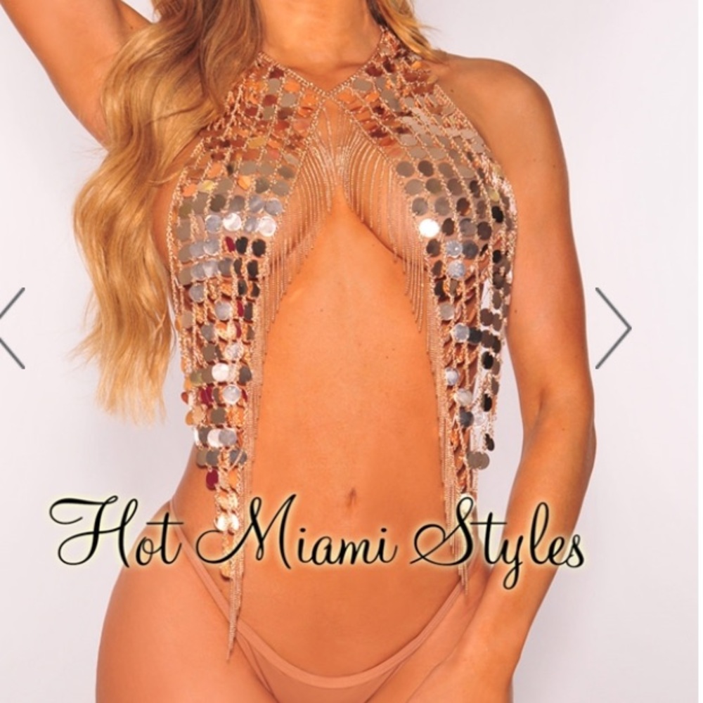 Rose gold chain top